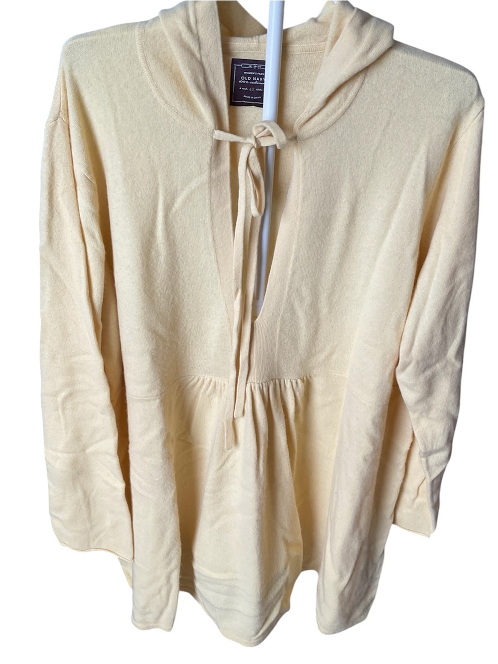 Old Navy Cashmere Hoodie Babydoll Sweater NWOT